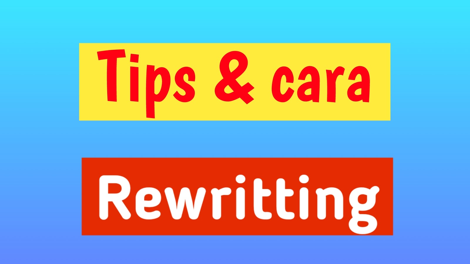  Rewrite artikel ialah acara menulis ulang artikel sebelumnya yang sudah ada Cara menciptakan Artikel Rewrite yang baik dan benar